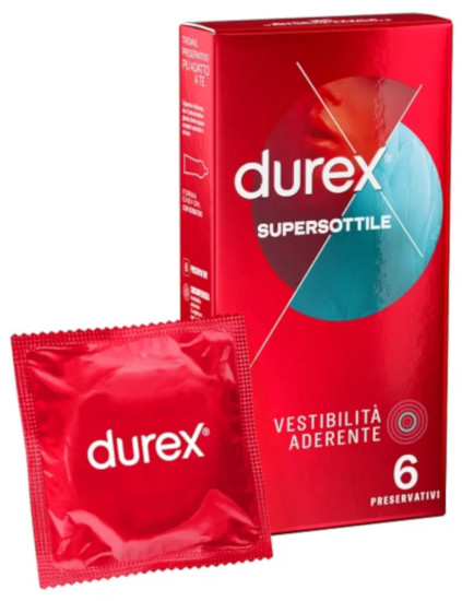 DUREX SUPERSOTTILE CLOSE FIT 6 PROFILATTICI - maxifarmacia.it